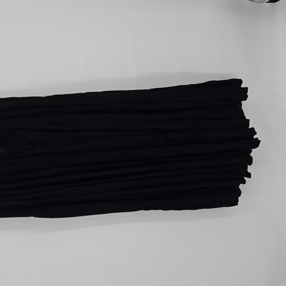 Nordstrom Halter Black Tiered Silky Maxi Dress Women's Size XL - Picture 6 of 8